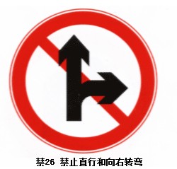 禁止直行和向右轉(zhuǎn)彎標(biāo)志